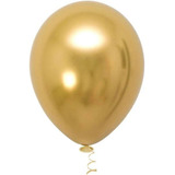 Balão Liso Cromado Ouro Festball 50