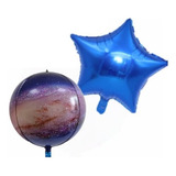 Balao Metalizado 4d Galaxia 50 Cm E Estrela 18 Polegadas