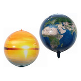 Balao Metalizado Espaço Planetas Astronauta Sol Terra 4d