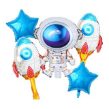 Balao Metalizado Estrela Foguete Astronauta Kit C 5 Mini