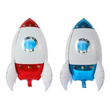 Balao Metalizado Foguete Astronauta Foguete 4d 70cm