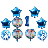 Balão Metalizado Frozen /estrela/número Kit 10