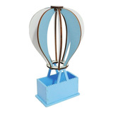 Balão Para Festa Decoração 3d M 13x7x28,5 Mdf Azul E Branco