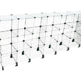 Balcão Aramado C/ Tampo De Vidro Temp - 2,10 X 1,00 X 0,30