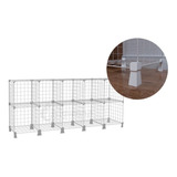 Balcão Armário Colmeia Horizontal 10 Nichos Estante Branco