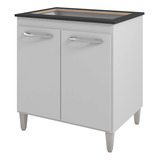 Balcão Armário Gabinete Para Fogão Cooktop 5 Bocas Jade Cor Branco