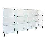 Balcão De Atendimento Em Vidro Modulado 4mm 1,60x1,00 X0,30
