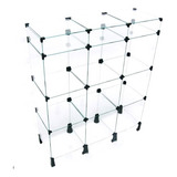Balcão De Atendimento Modulado Em Vidro 0,90 X 1,10 X 0,30