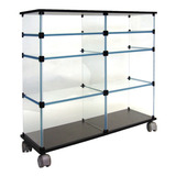 Balcão De Atendimento Modulado Em Vidro 1,00 X 1,00 X 0,40