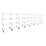 Balcão De Atendimento Modulado Em Vidro 4,00 X 1,00 X 0,30