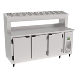 Balcão Encosto Condimentador Refrigerado 1,85 Inox Kofisa