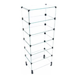 Balcão Estante Vitrine Vidro Loja Multiuso0,50 X 1,30 X 0,30