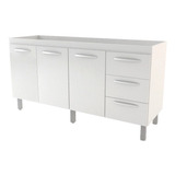 Balcão Gabinete De Cozinha Emilly Para Pia 160 Cm Sem Tampo