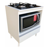 Balcão Multiuso Para Cooktop Micro/forno P/ Cozinha 100% Mdf Cor Branco