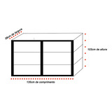 Balcão Vitrine Alumínio Vidro 130cm Com Prateleiras 