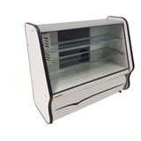 Balcão Vitrine Expositor Refrigerado P/ Doce Ar Forçado Estilo De Vidro Reto 127v