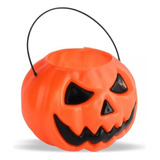 Balde Abóbora Grande Decoração Halloween Cesto Envio24h