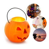 Balde Abóbora Grande Guloseimas Decoração Halloween Promoção