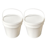 Balde Branco 10lts P/ Lenço Umedecido-2 Pçs