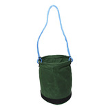 Balde De Lona Verde Fundo De Nylon P/ Ferramentas E Pesca