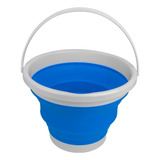 Balde Dobrável 10 Litros Silicone Retrátil Limpeza Pratico