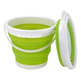 Balde Dobrável Retrátil 5 Litros Silicone C/ Alça Reforçada