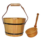 Balde E Concha Madeira Para Sauna Seca Sodramar