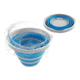 Balde Para Limpeza Retrátil Silicone 10 Litros Dobrável 33cm