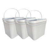 Balde Para Misturar Tinta 3.6 Lts Tampa Lacre - 3 Pçs