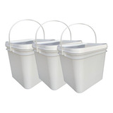 Balde Para Misturar Tinta 3.6 Lts Tampa Lacre - 3 Pçs