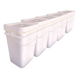 Balde Plast 20l Retang P Utensílios De Cozinha 5 Pçs