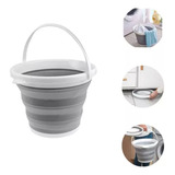 Balde Silicone Dobrável Retrátil Flexível 5 Litros Com Alça