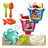 Baldinho De Praia Kit 6 Acessórios Areia Brinquedo Infantil