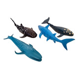 Baleia/tubarão Brinquedos De Borracha Animais Oceano