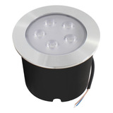 Balizador Spot Led Embutir Chao Piso Jardim 5w Ip66 Cor Da Cúpula Branco Quente Cor Da Estrutura Preto