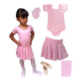 Ballet Roupa De Balé Rosa Conjunto