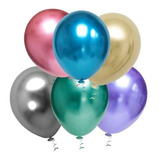 Balões Bexiga Metalizado Platino Cromado N.5