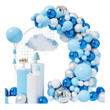Balões De Festa Arco Desconstruído Azul Frozen Aniversário 