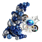 Balões N10 Astronauta +100 Bexigas Metalizada