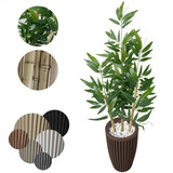Bambu Da Sorte Artificial Folha Grande Com Vaso Decorativo