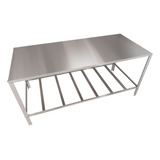 Bancada Mesa Industrial Resistente 100% Aço Inox Cozinha 140