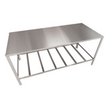 Bancada Mesa Inox Industrial Prateleira Paneleiro 140x53x84