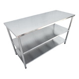 Bancada Mesa Inox Industrial Prateleira Paneleiro