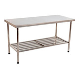 Bancada Mesa Padaria Central 1,90m Imeca Tampo Inox 190 X 70