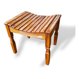 Banco De Madeira Rústico De Jardim Varanda 50cm Decorativo