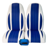 Banco De Mini Buggy Branco Com Azul Mais Cinto De Segurança
