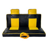 Banco De Mini Buggy Preto Com Amarelo+ Cinto De Segurança