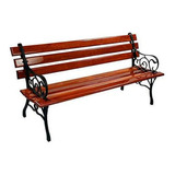 Banco Jardim Madeira Praça Rustico Pé Ferro Francês Grande