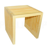 Banco Ripado De Madeira Pallet 45 X 45 X 45 Cm Com Pintura