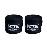 Bandagem Elastica 5 Metros Fita Esportiva C Velcro Acte Cor Preto